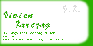 vivien karczag business card